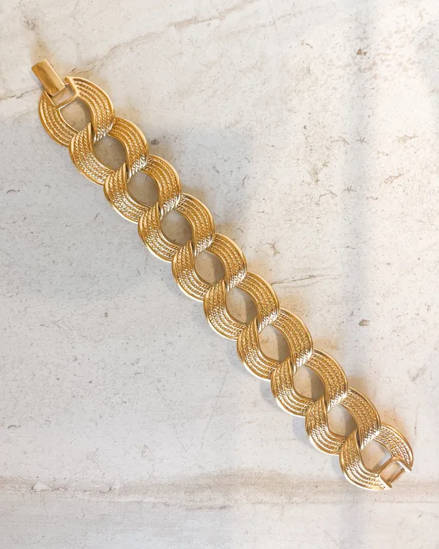 Vintage Gold ribbon link bracelet sold by Care Tucker