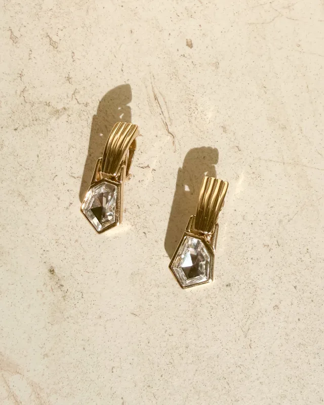 Vintage Crystal drop earrings made by Care Tucker