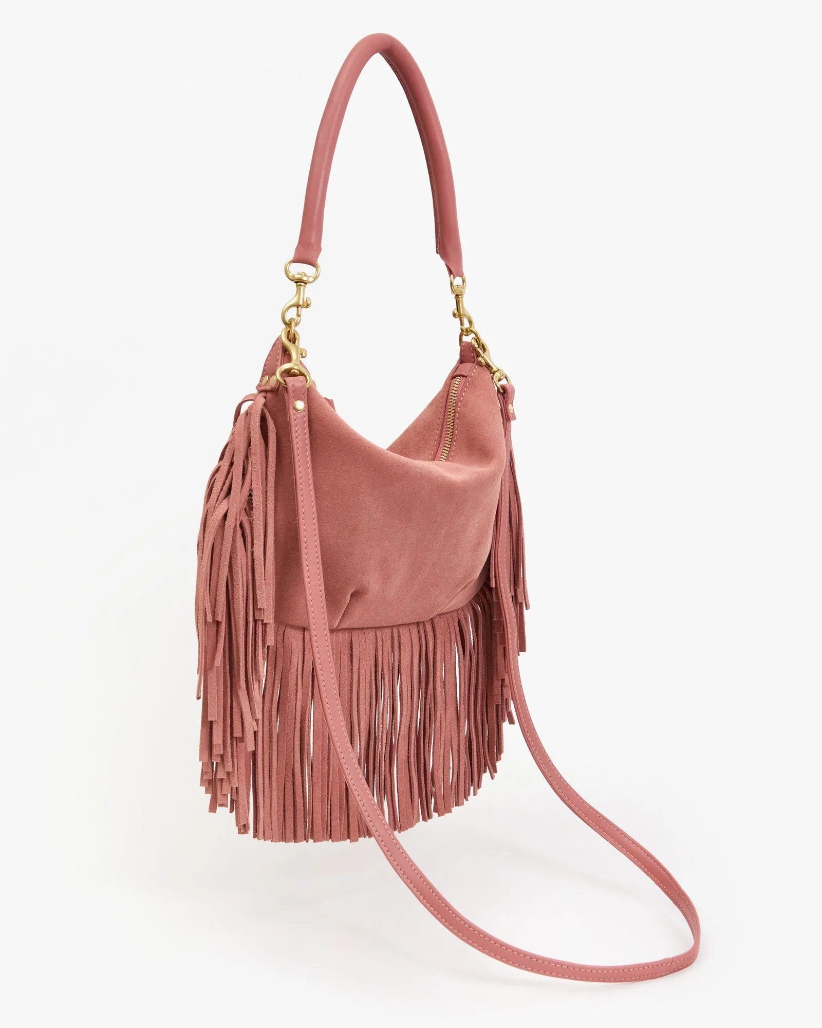Petit Moyen Rose Clay Suede Fringe sold by Care Tucker product image thumbnail 3