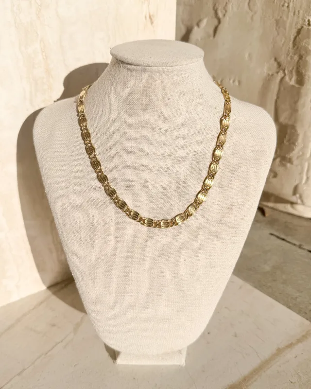 Vintage Signed Gold S-Link Chain Necklace sold by Care Tucker