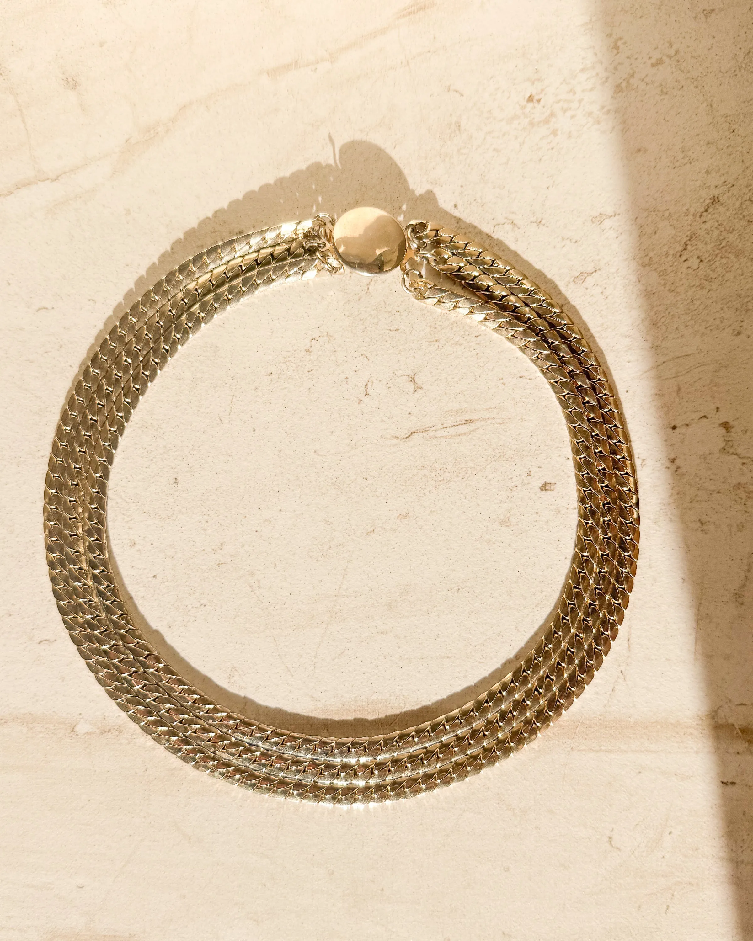 Vintage Gold tone 3 Chain Necklace sold by Care Tucker product image thumbnail 3