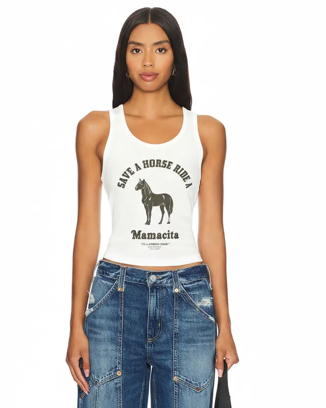 Ride a Mamacita Rib Tank sold by Care Tucker