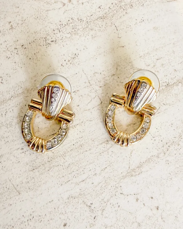 Vintage Embellished Door Knocker Earrings sold by Care Tucker