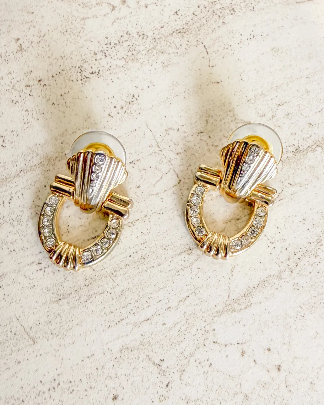 Vintage Embellished Door Knocker Earrings sold by Care Tucker