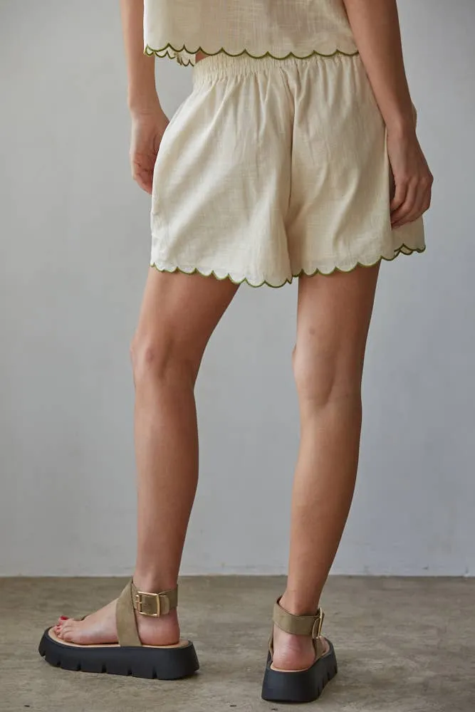 Floral Embroidered Linen Shorts sold by Care Tucker product image thumbnail 3