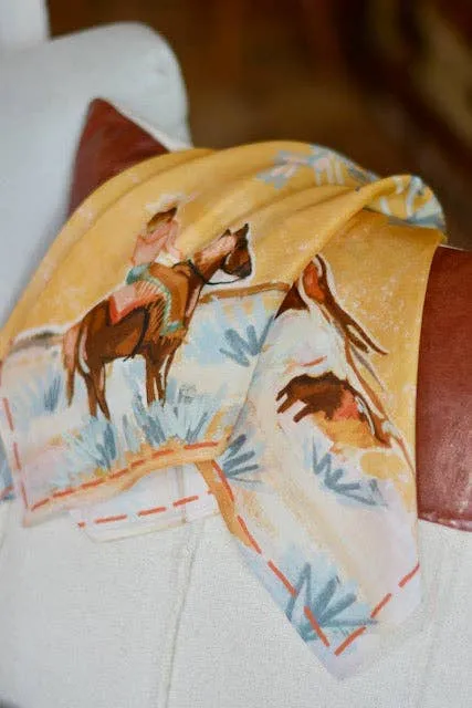 Longhorn Open Range Cowgirl Wild Rag Scarf sold by Care Tucker product image thumbnail 2