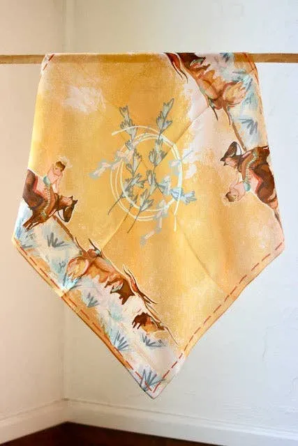 Longhorn Open Range Cowgirl Wild Rag Scarf sold by Care Tucker product image thumbnail 3