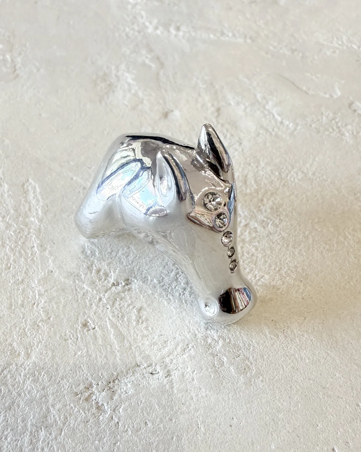 Chunky CZ Horse Stallion Ring sold by Care Tucker product image thumbnail 4