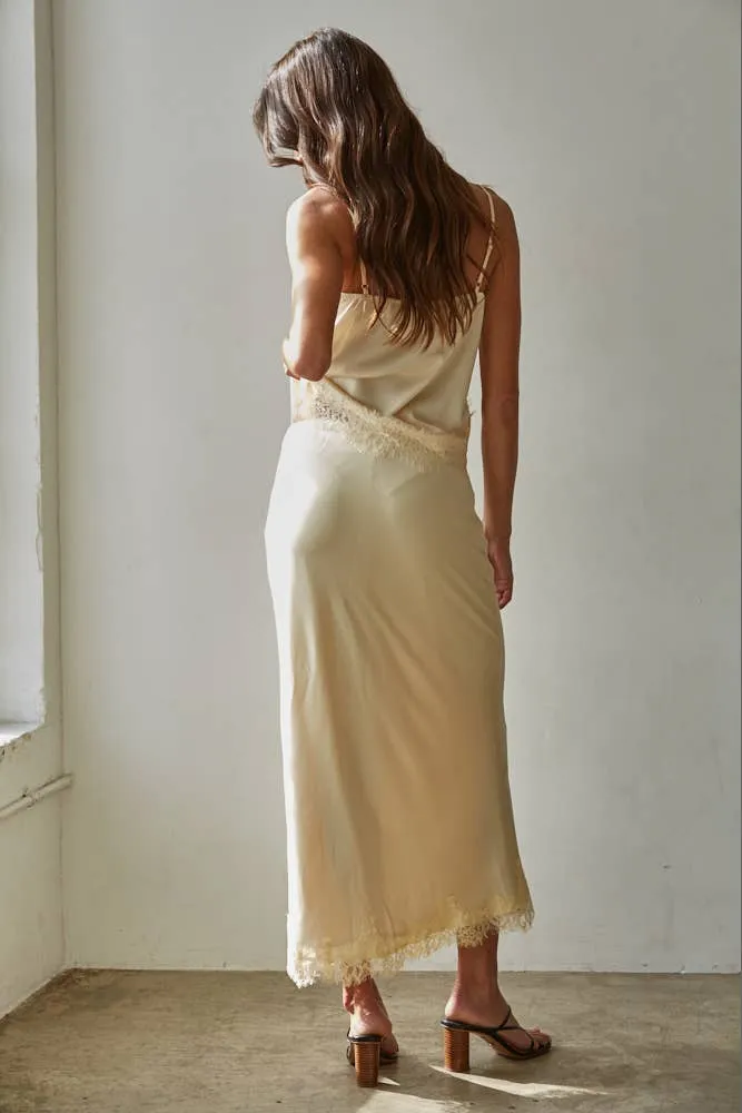 Satin Lace Asymmetrical Cami sold by Care Tucker product image thumbnail 4