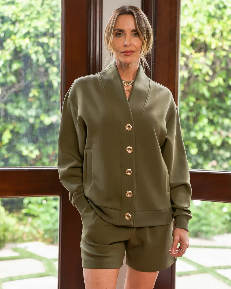 Stanford Ultra Luxe Cardigan Olive sold by Care Tucker product image thumbnail 2