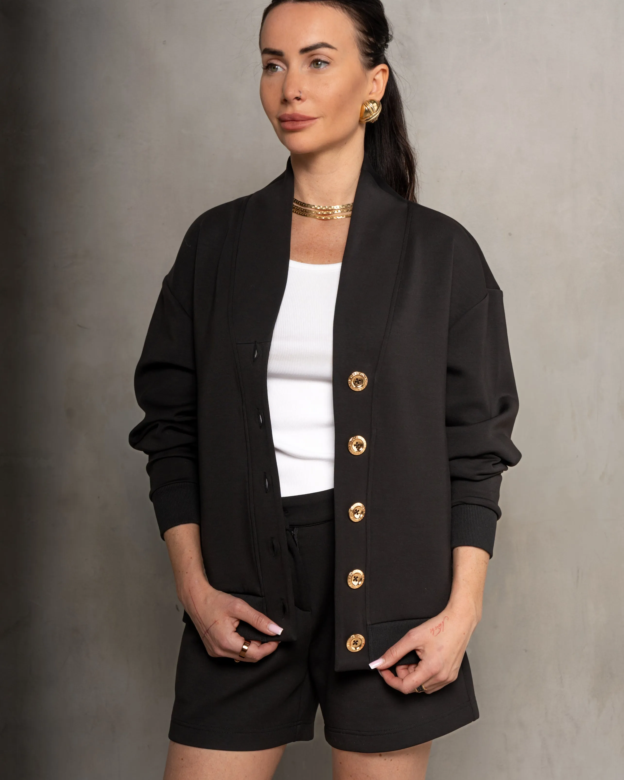 Stanford Ultra Luxe Cardigan Black sold by Care Tucker product image thumbnail 4