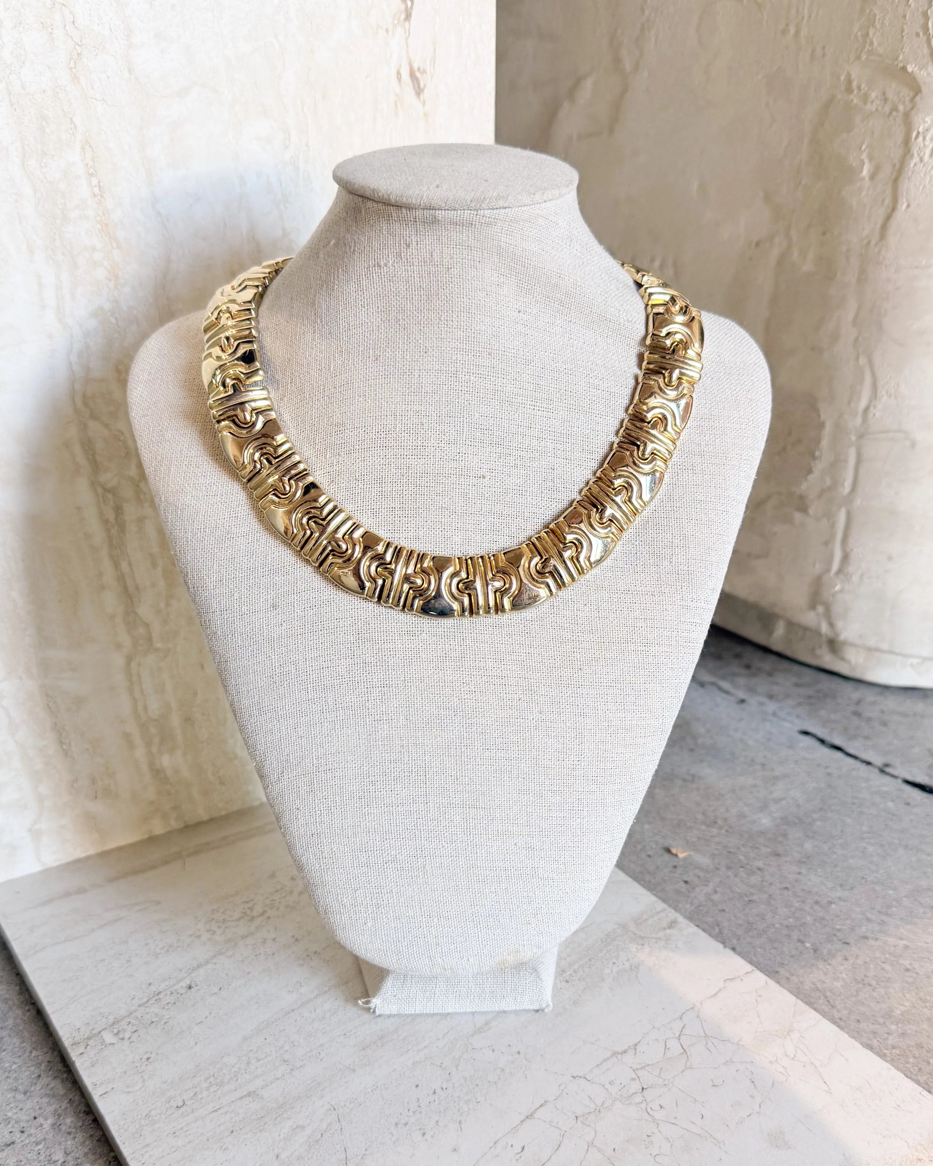 Vintage Egyptian Revival Bib Necklace sold by Care Tucker product image thumbnail 2