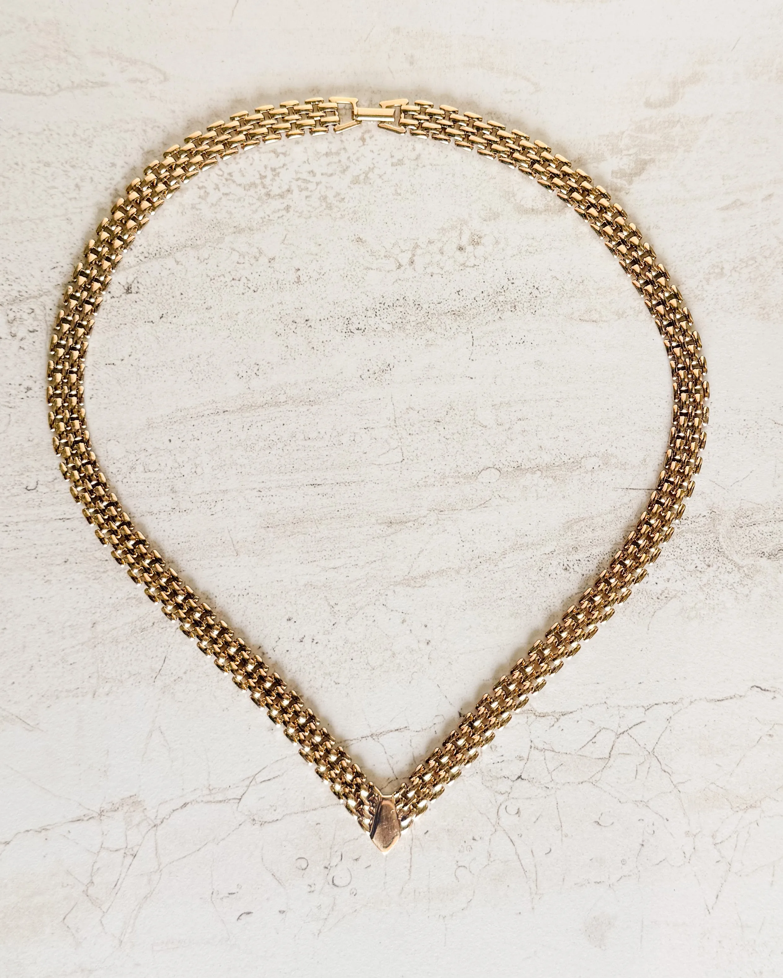 Vintage Signed Gold tone Link Necklace sold by Care Tucker product image thumbnail 2