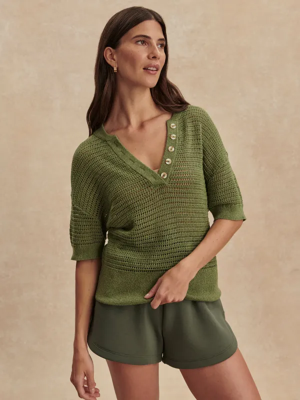 Callie Knit Top Olivine made by Varley