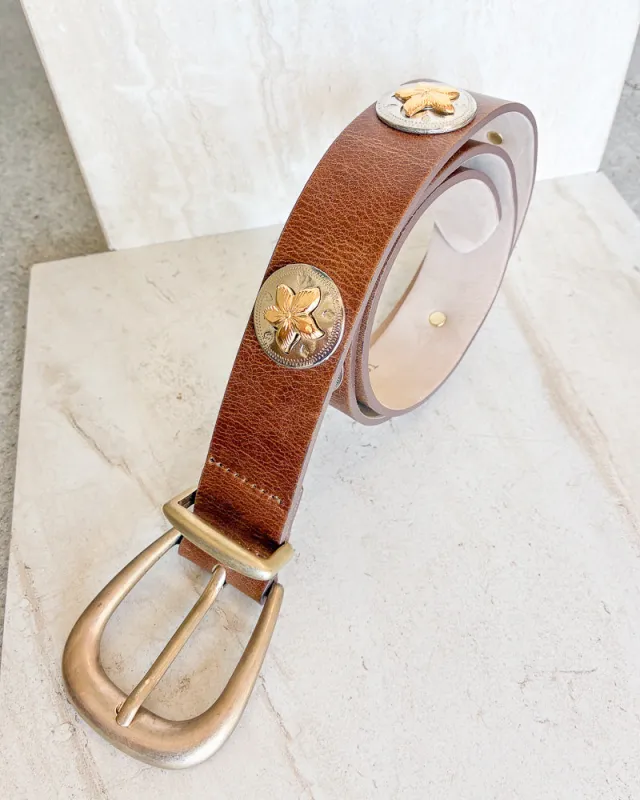 Western Style Studded Leather Belt made by Streets Ahead