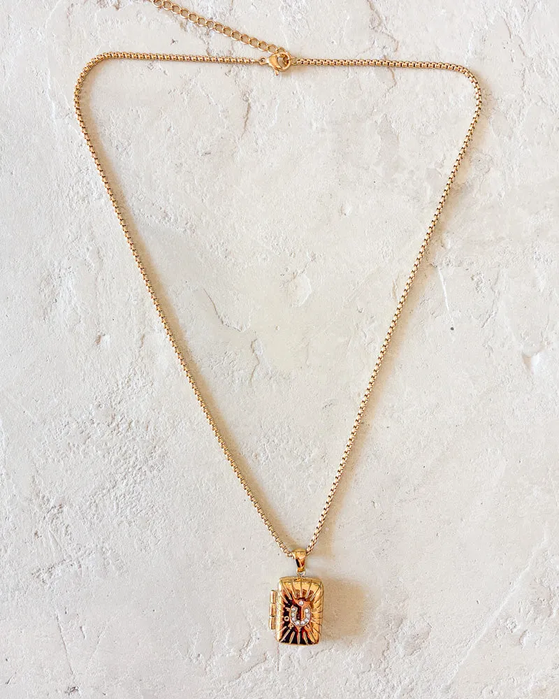 Gold Locket Necklace sold by Care Tucker product image thumbnail 4
