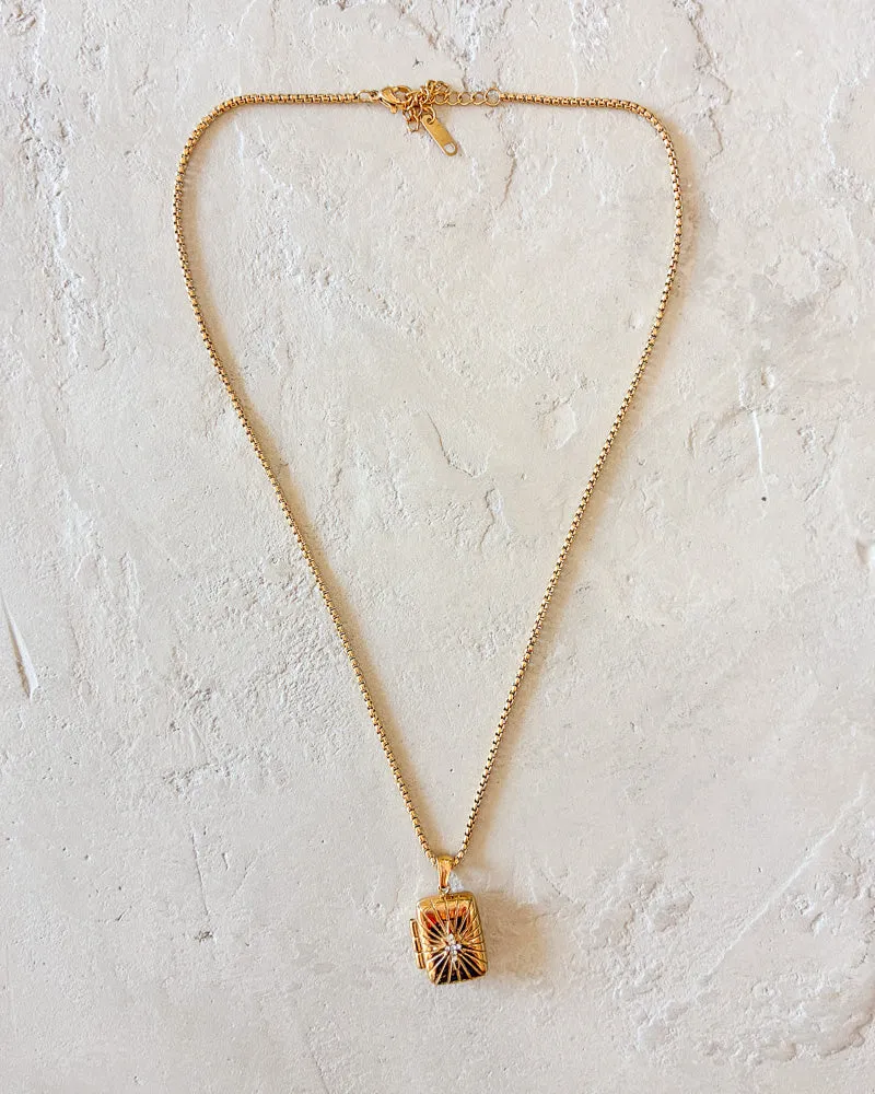 Gold Locket Necklace sold by Care Tucker product image thumbnail 5