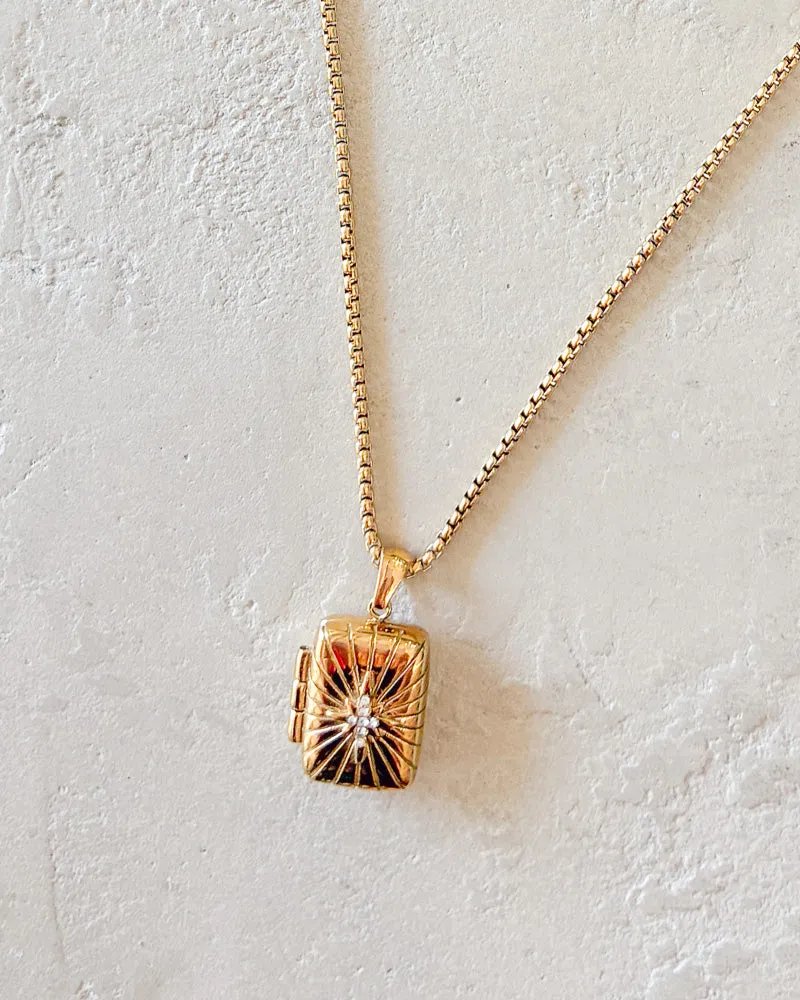Gold Locket Necklace sold by Care Tucker product image thumbnail 2