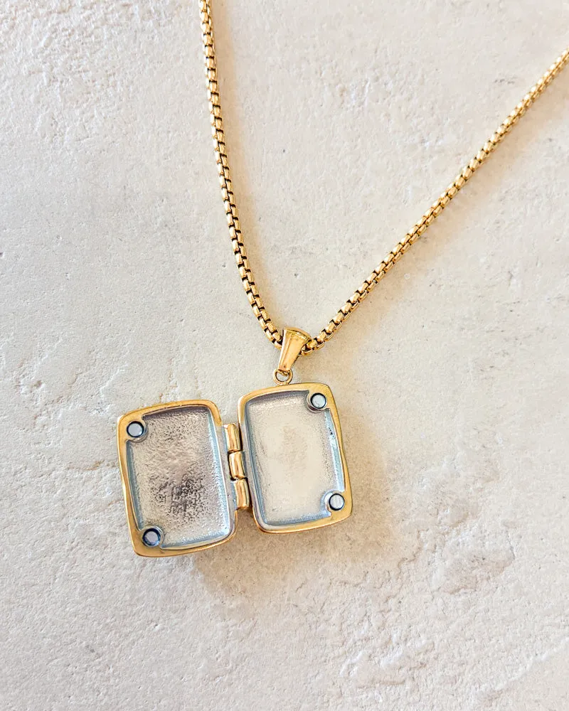 Gold Locket Necklace sold by Care Tucker product image thumbnail 3