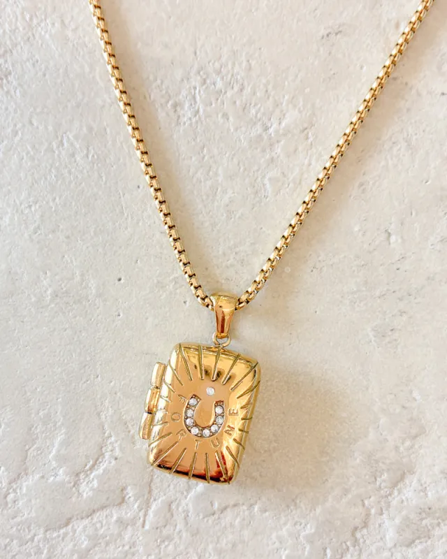 Gold Locket Necklace made by Care Tucker