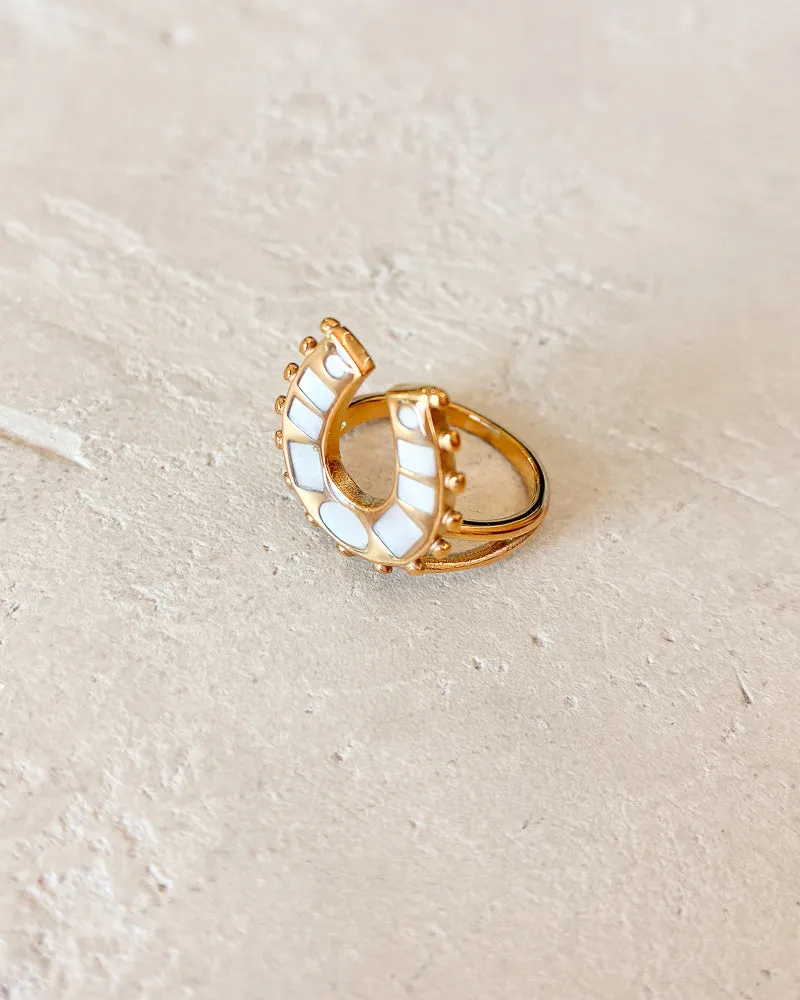 Moonstone Horseshoe Ring sold by Care Tucker