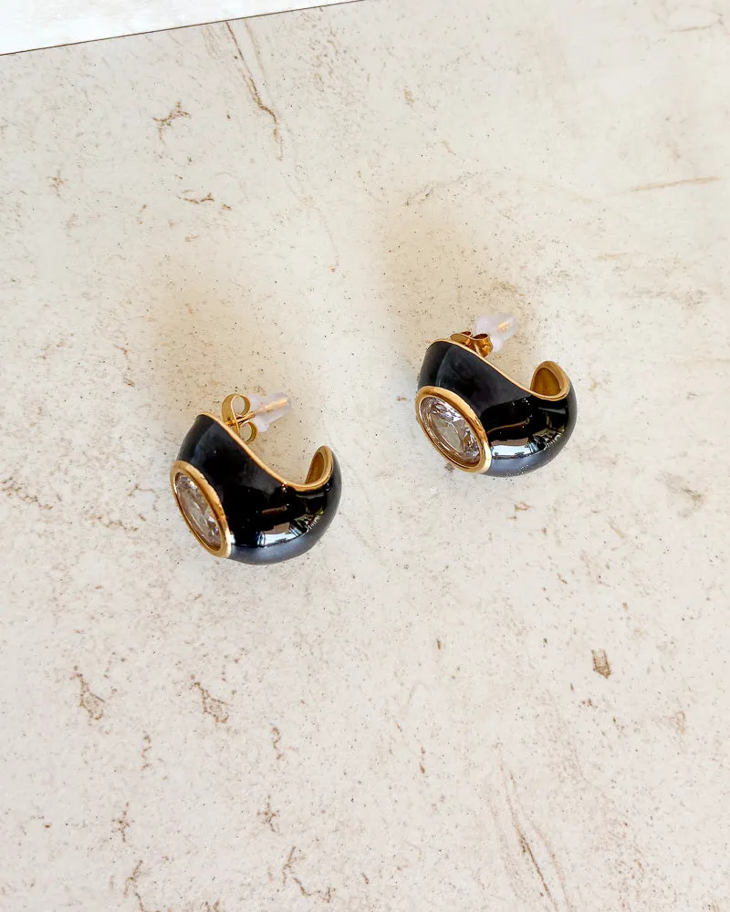 CZ Enamel Ball Hoop sold by Care Tucker product image thumbnail 2