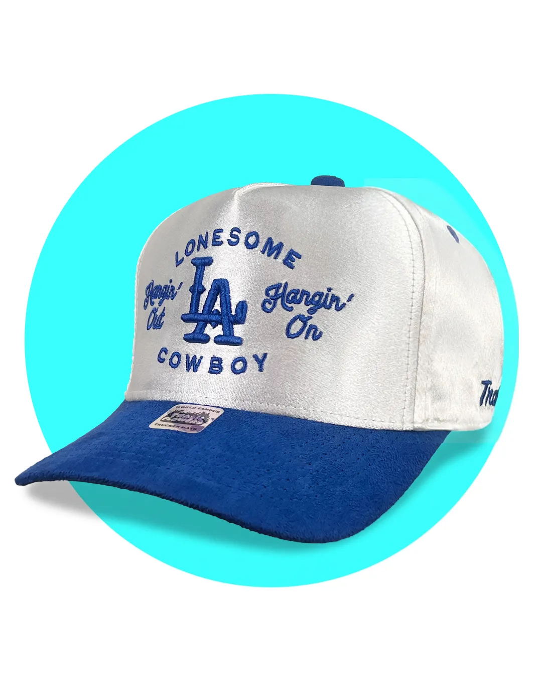 Lonesome LA Cowboy Satin Suede Snapback Hat sold by Care Tucker product image thumbnail 2