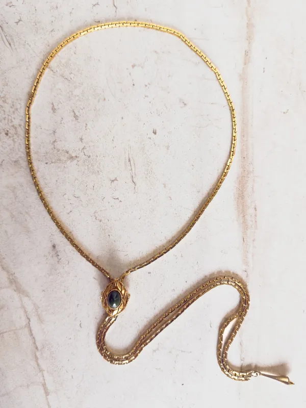 Vintage gold-toned Jade Bolo made by Care Tucker