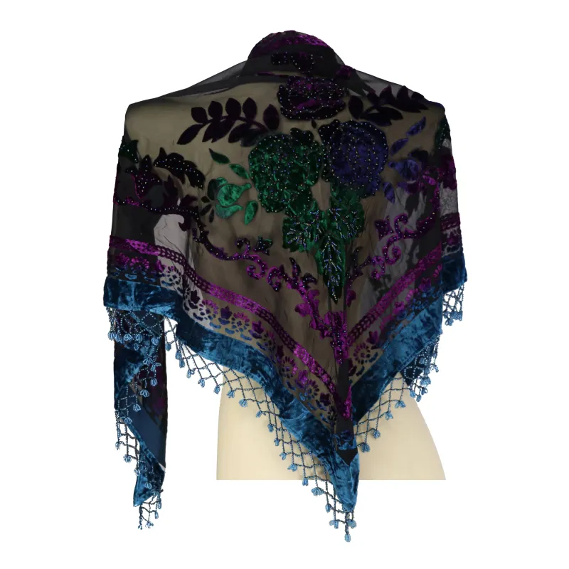 Velvet Scarf Triangle made by Care Tucker