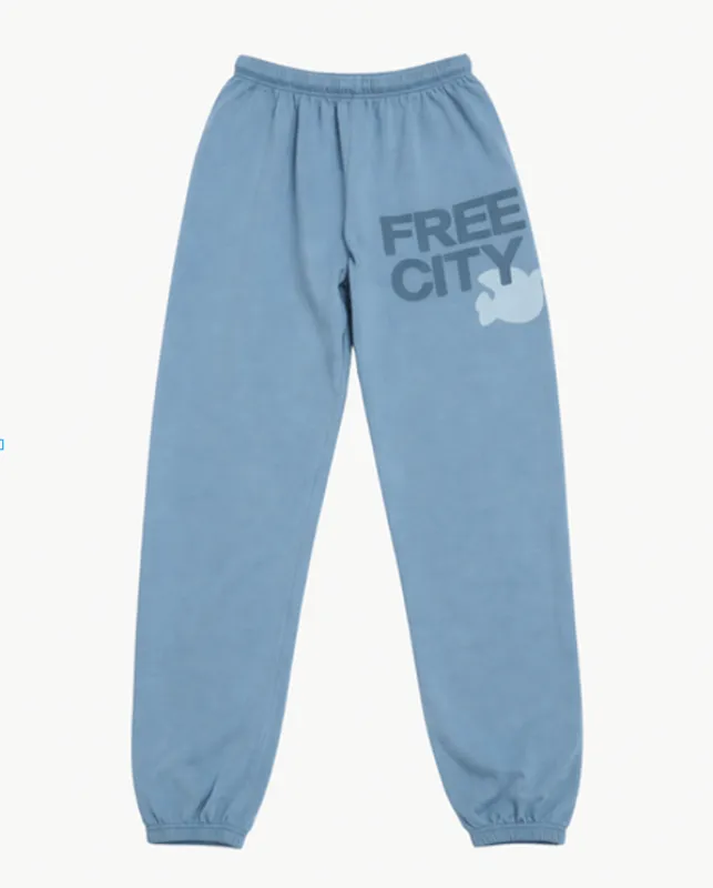 FREECITY LARGE SWEATPANT- Belgium Blue made by freecity