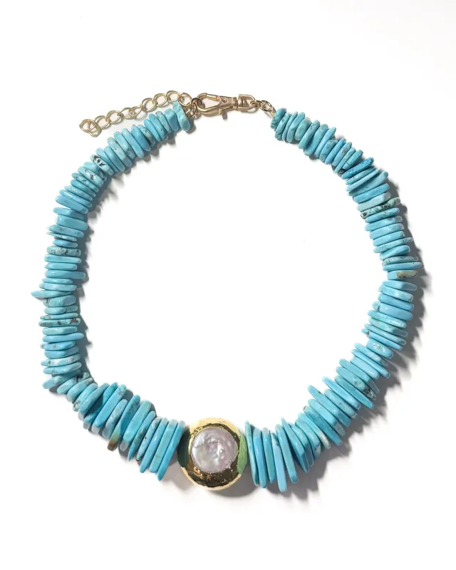 Sariah Turquoise Necklace made by Care Tucker