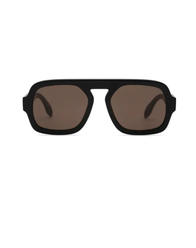 Jane in Gloss Black dark brown lens made by Care Tucker
