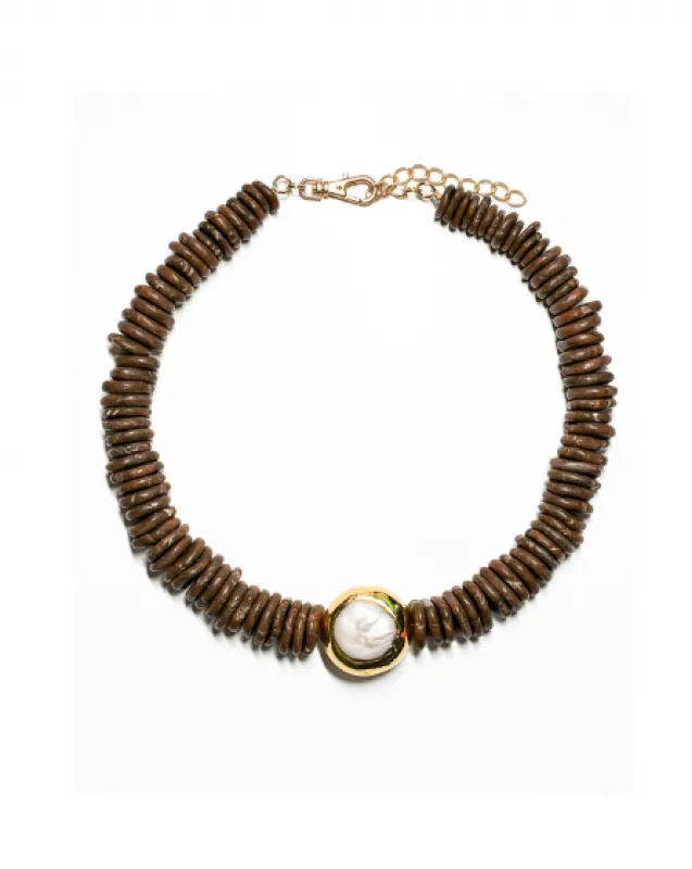 Sariah Brown Necklace made by Care Tucker