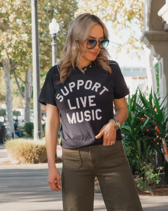 Support Live Music Tee sold by Care Tucker