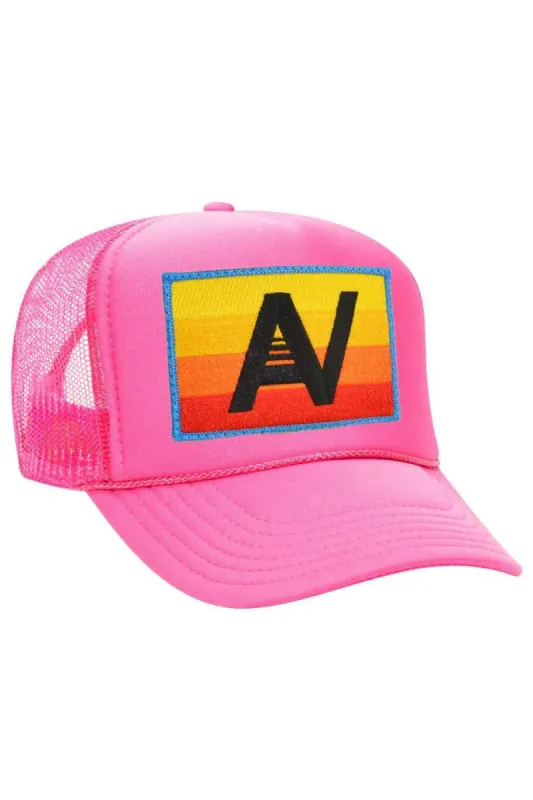 LOGO RAINBOW VINTAGE TRUCKER HAT made by Aviator Nation