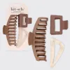Recycled Plastic Assorted Claw Clip 3pc - Oversized sold by Care Tucker
