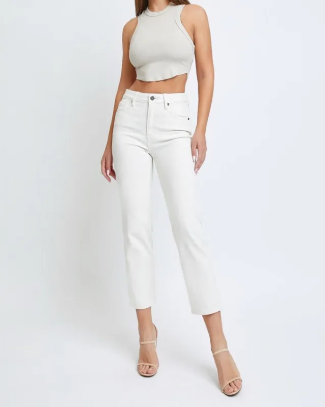 TRACEY SEA SALT WASH CROPPED JEANS sold by Care Tucker