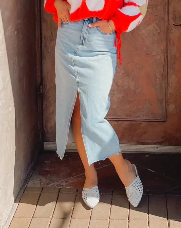 Oasis Slit Midi Skirt sold by Care Tucker