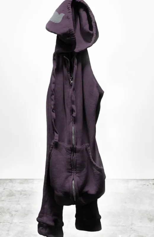 SUPERFLUFF LUX zip hoodie - plumshrooms sold by Care Tucker