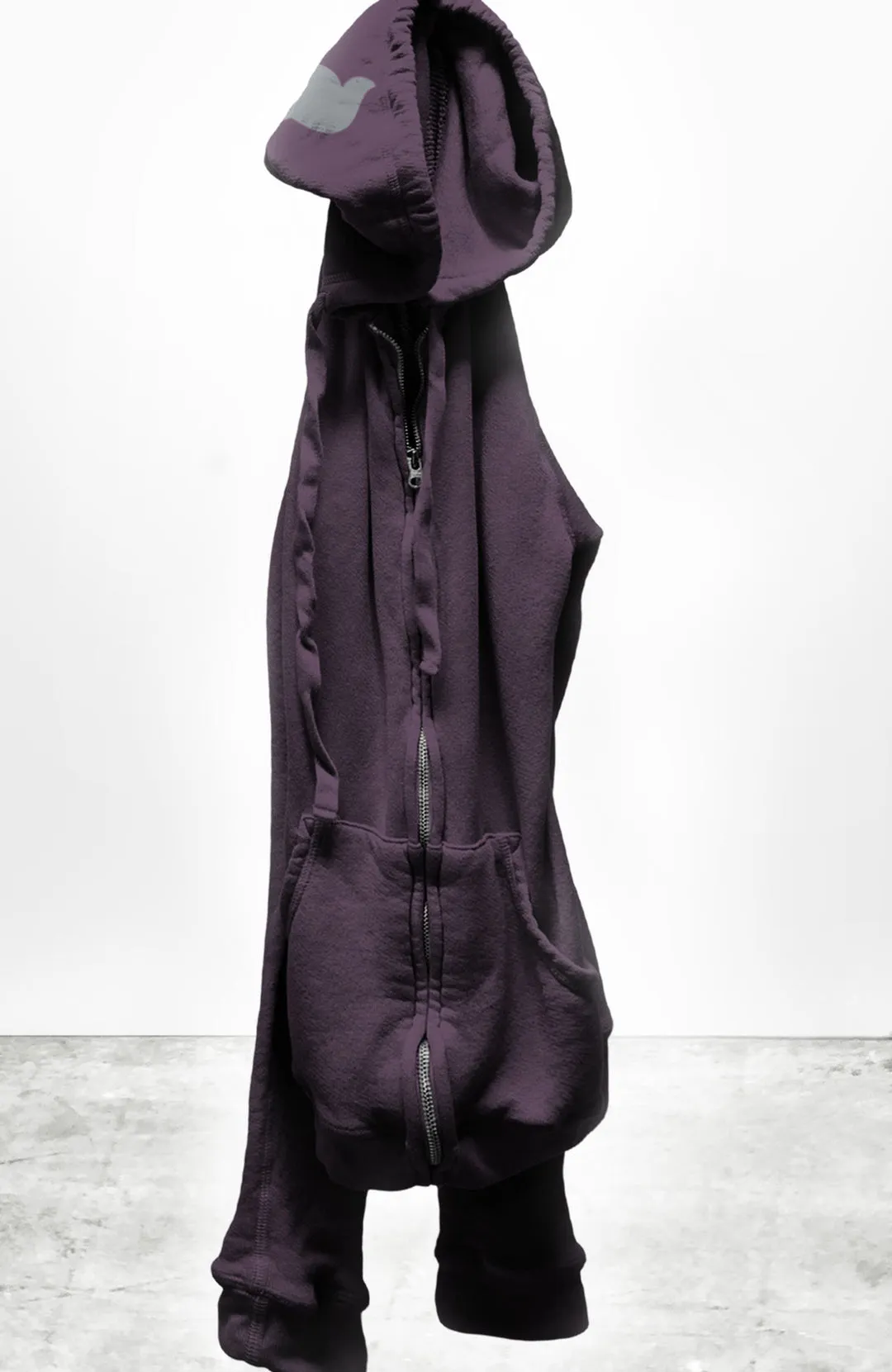 SUPERFLUFF LUX zip hoodie - plumshrooms sold by Care Tucker