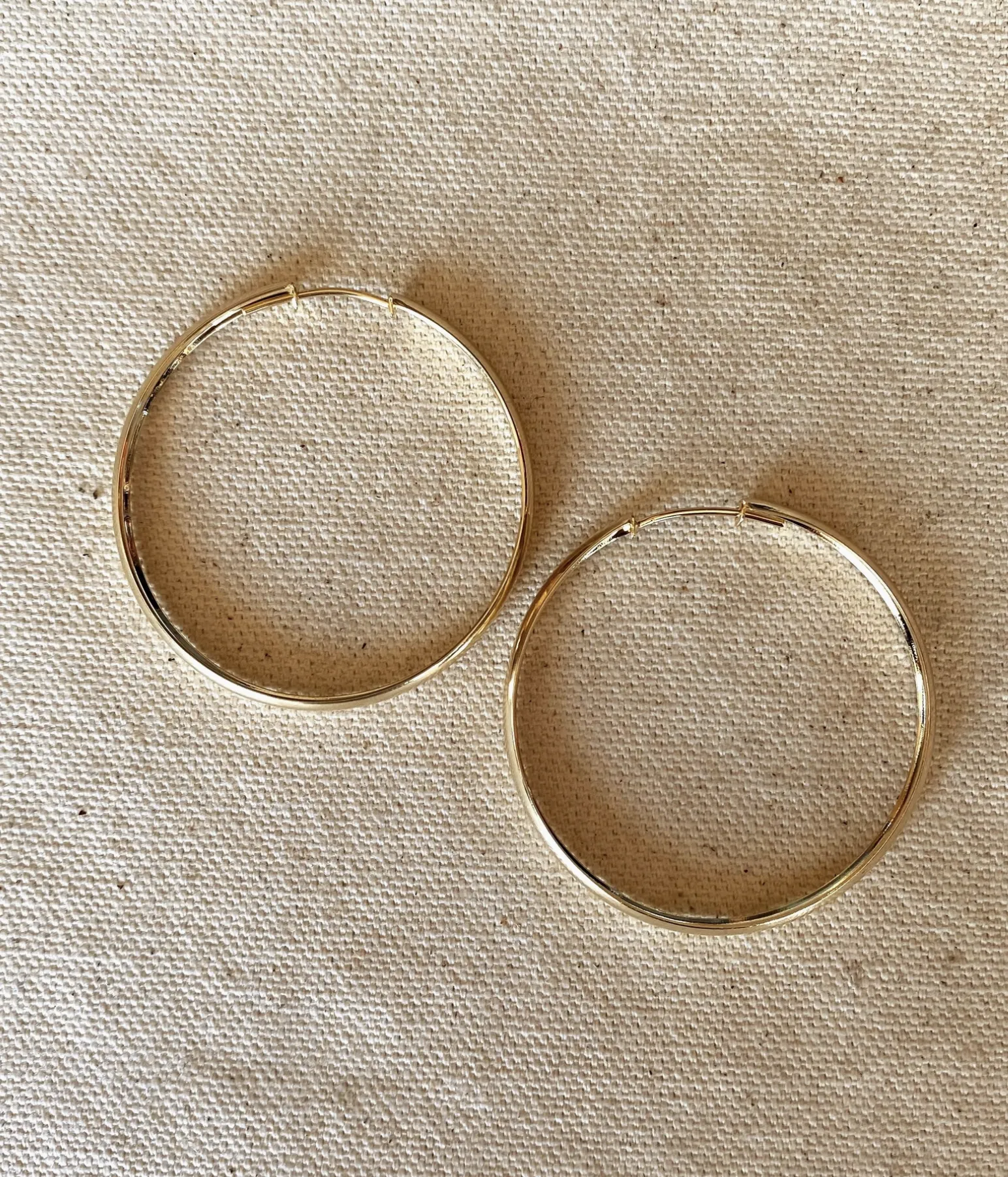 18k Gold Filled 50mm Hollow Continuous Hoop sold by Care Tucker product image thumbnail 2