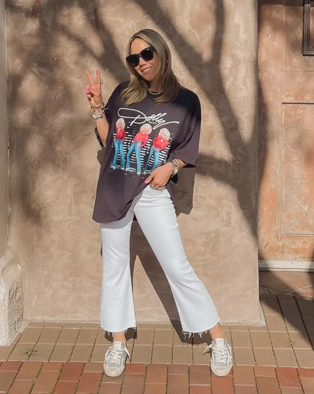 Dolly Parton Triple Threat One Size Tee sold by Care Tucker
