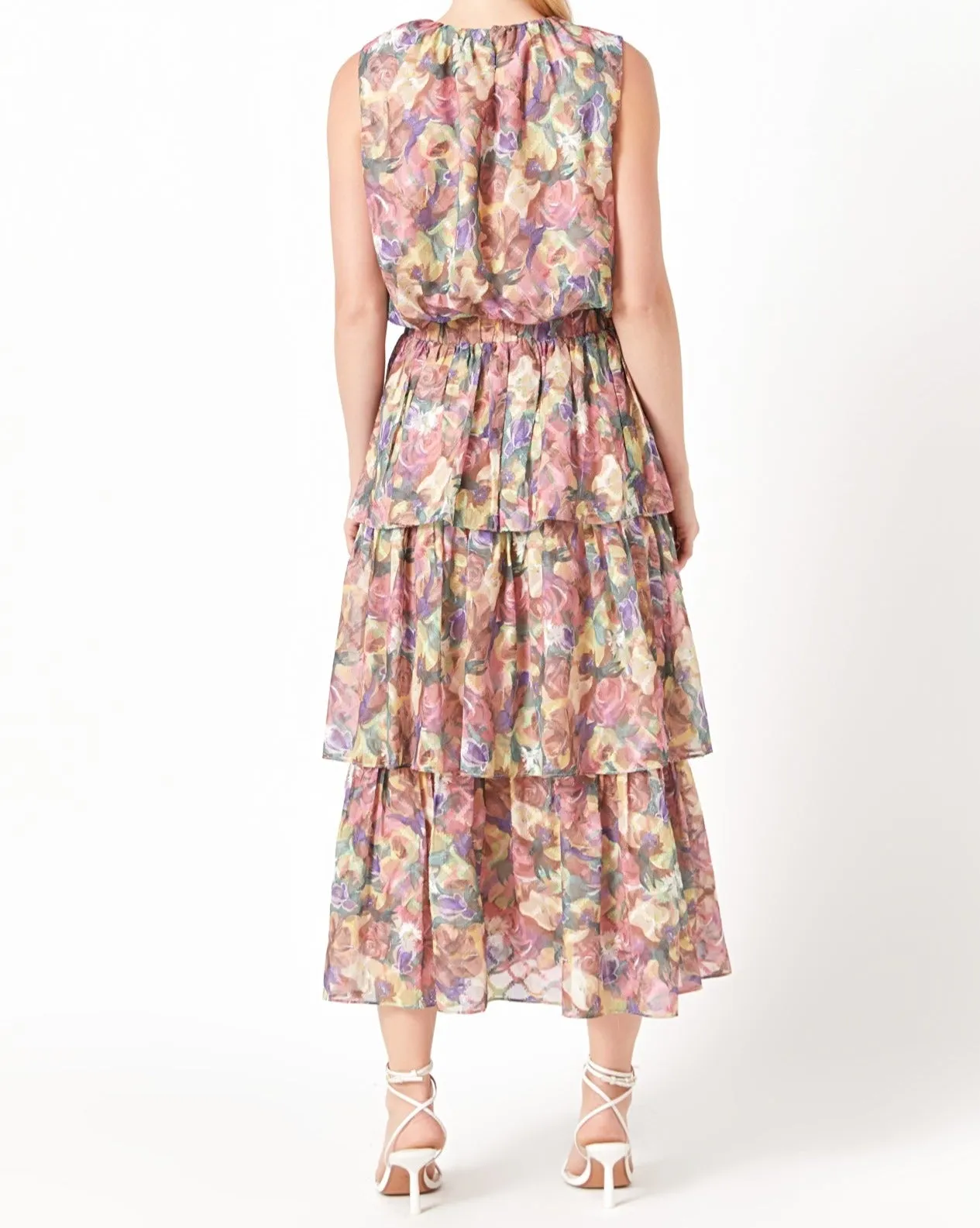 FLORAL TIERED MAXI SKIRT sold by Care Tucker product image thumbnail 3
