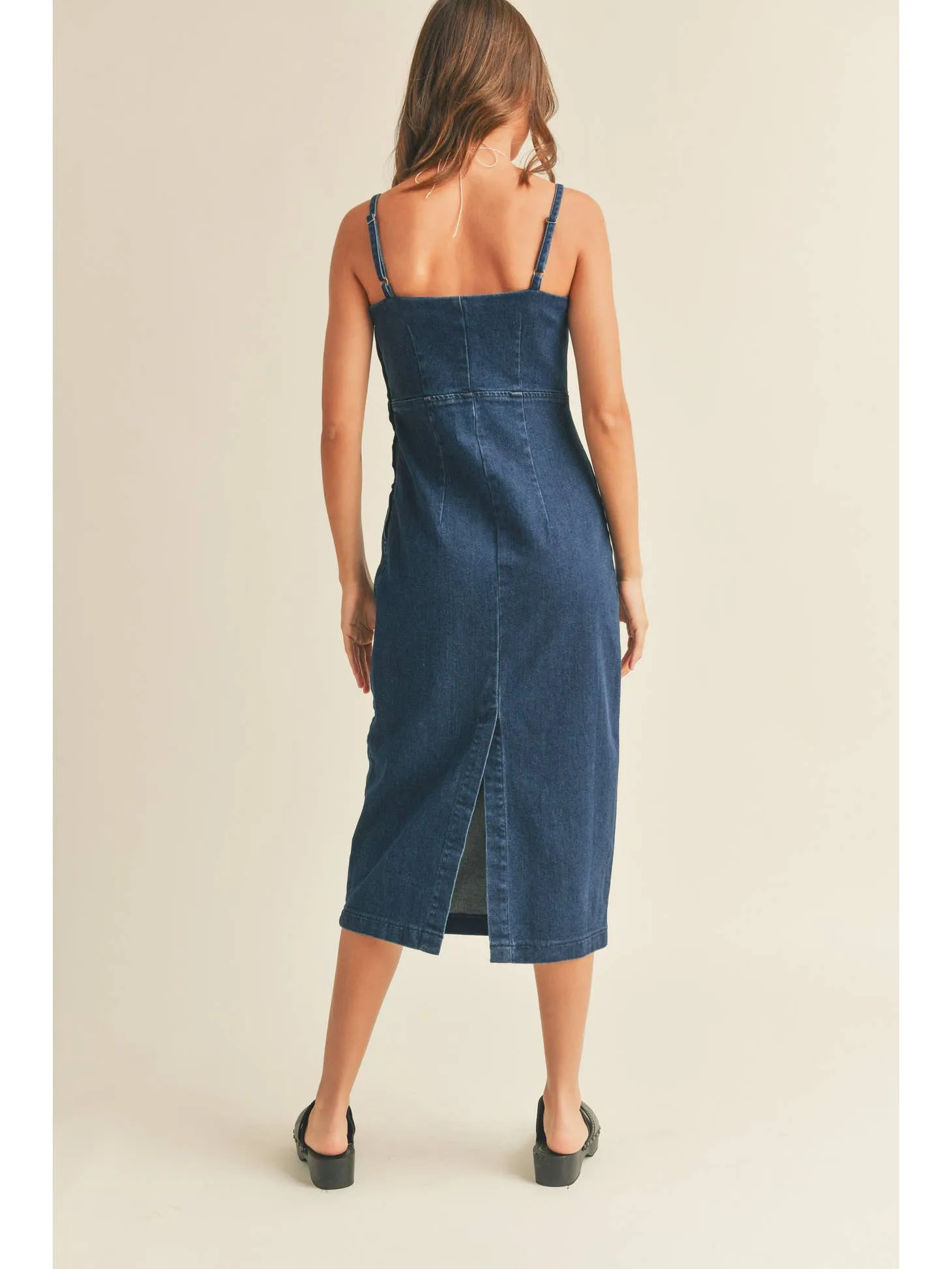 The Denim Knee Length Dress sold by Care Tucker product image thumbnail 3