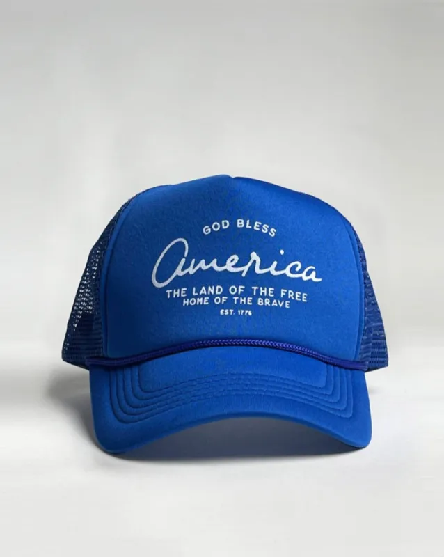 God Bless America Hat made by Care Tucker