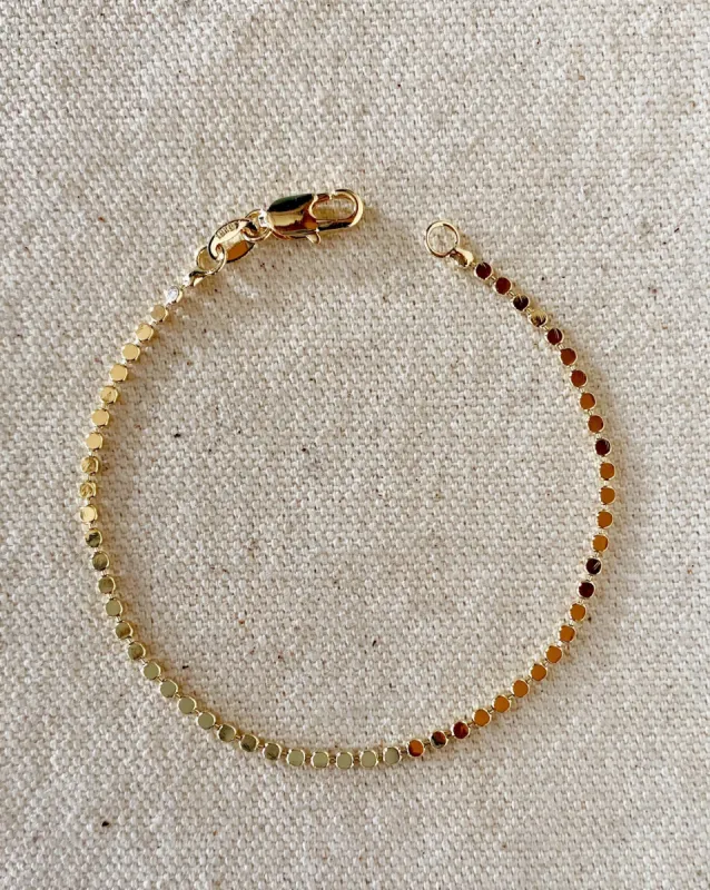 18k Gold Filled 2mm Dot Ball Bracelet sold by Care Tucker