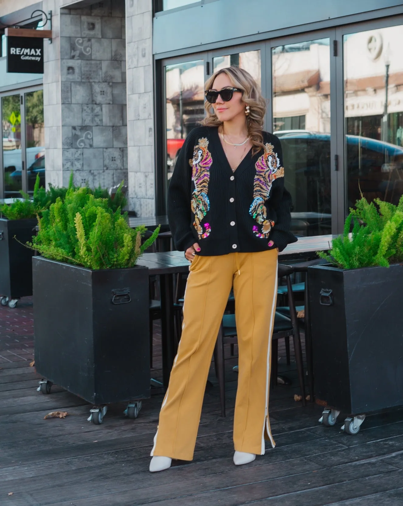 Multi Rainbow Tiger Cardigan sold by Care Tucker product image thumbnail 5