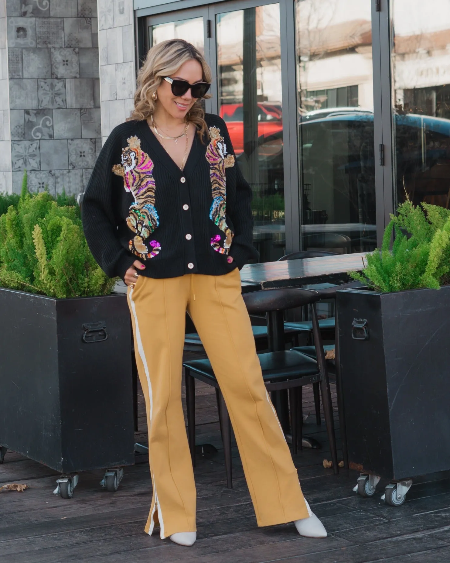 Multi Rainbow Tiger Cardigan sold by Care Tucker product image thumbnail 2