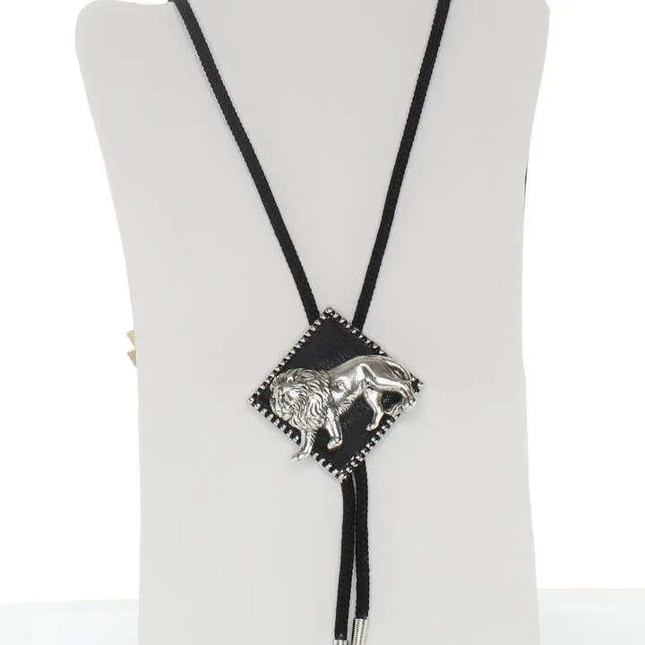 Silver Plate Lion Bolo Tie sold by Care Tucker product image thumbnail 2