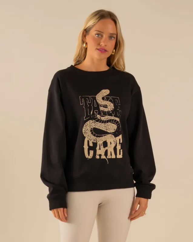 90’s Baggy Crewneck Take Care sold by Care Tucker